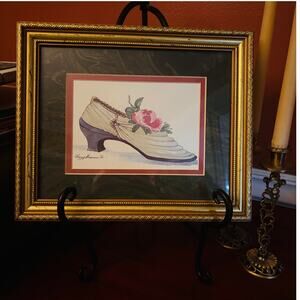 Peggy Abrams “Afternoon Tea” Victorian Watercolor Print/ Signed/ Made in USA